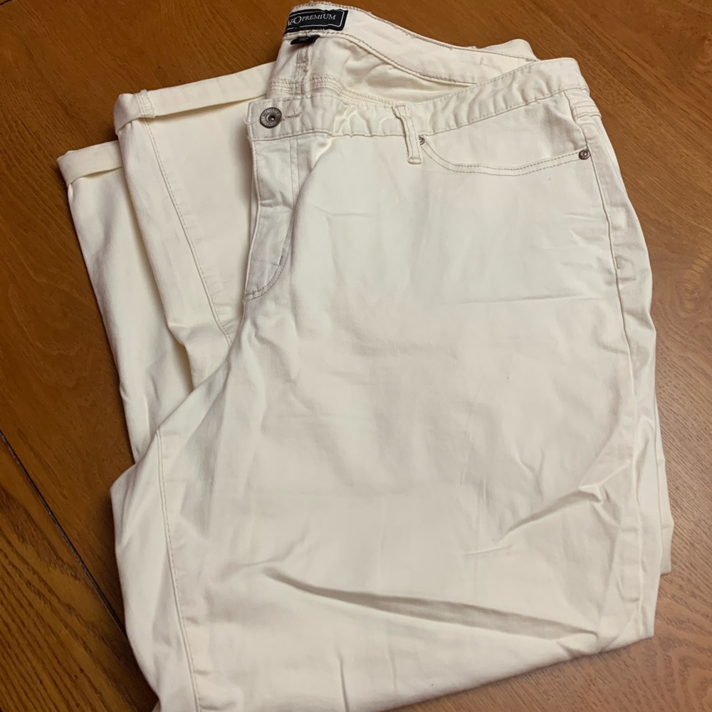 Cato Cream Straight Leg Pants Lightweight Casual